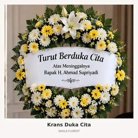 Krans Bunga Duka Asia Afrika Bandung